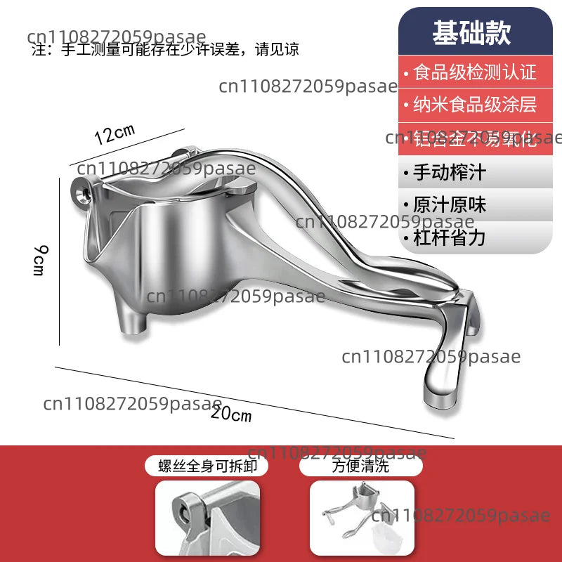 Manual Juicer Lemon Squeezer Sugar Cane Press Orange Citrus Fruit Juice Extractor Small Pomegranate Squeeze Tool Juice Maker Oasis Select Basic machine