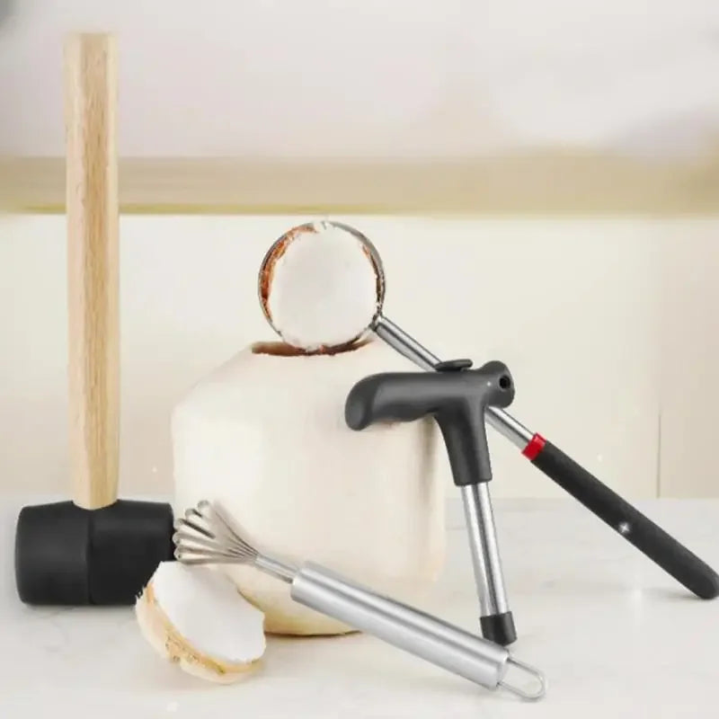 Creative Dual-Purpose Coconut Opener Hand Hole Puncher Hammer Kitchen Gadget Fresh Coconut Water Breaker Tool Oasis Select