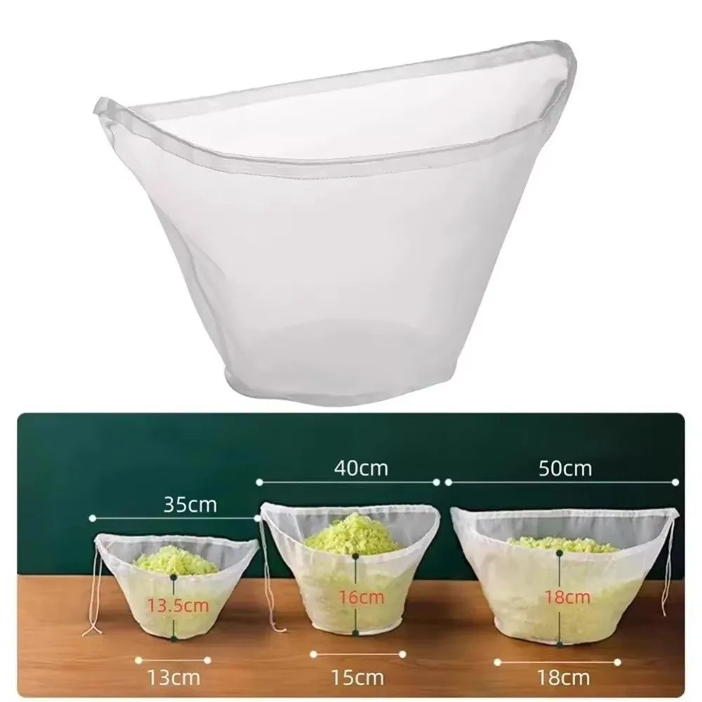 New Bowl Shape Cheese Cloth Bag with Closed Edges Reusable Mesh Bag Fine Mesh Cheesecloth Bags Cooking Tool Oasis Select
