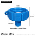 IBC Tank Adapter 60mm to 1/2'' 3/4'' 1'' 2'' Fine Thread Water Pipe Connector High Quality BSP Male Reducing Fittings 1Pcs Oasis Select blue 20mm