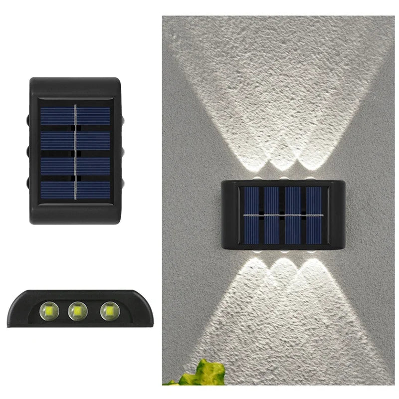 Solar LED Outdoor Wall Light – IP65 Up & Down Garden Lamp