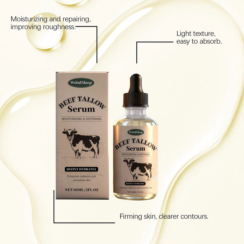 WOODSLEEP Beef Tallow Face Serum – Hydrating & Brightening Face Serum Oasis Select