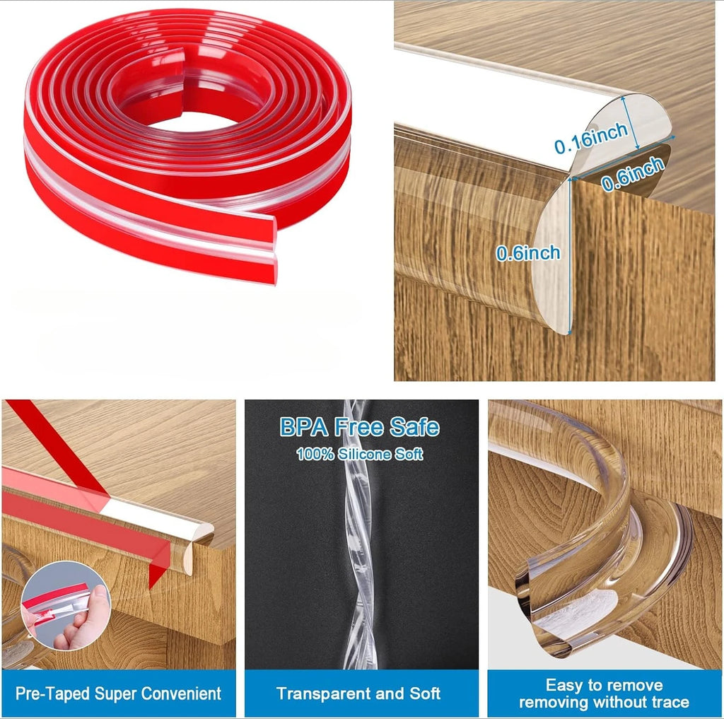 1/2/3M Transparent Corner Protectors Thick Silicone Edge Guards Adhesive Table Cabinet Safety Bumpers Furniture Corner Cushions Oasis Select