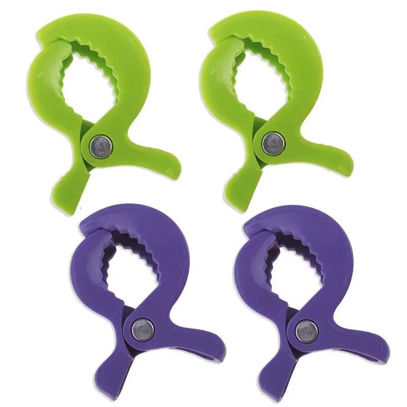 1-4PCs Baby Colorful Car Seat Accessories Plastic Pushchair Toy Clip Pram Stroller Peg To Hook Cover Blanket Mosquito Net Clips Oasis Select Mix 4pcs 1