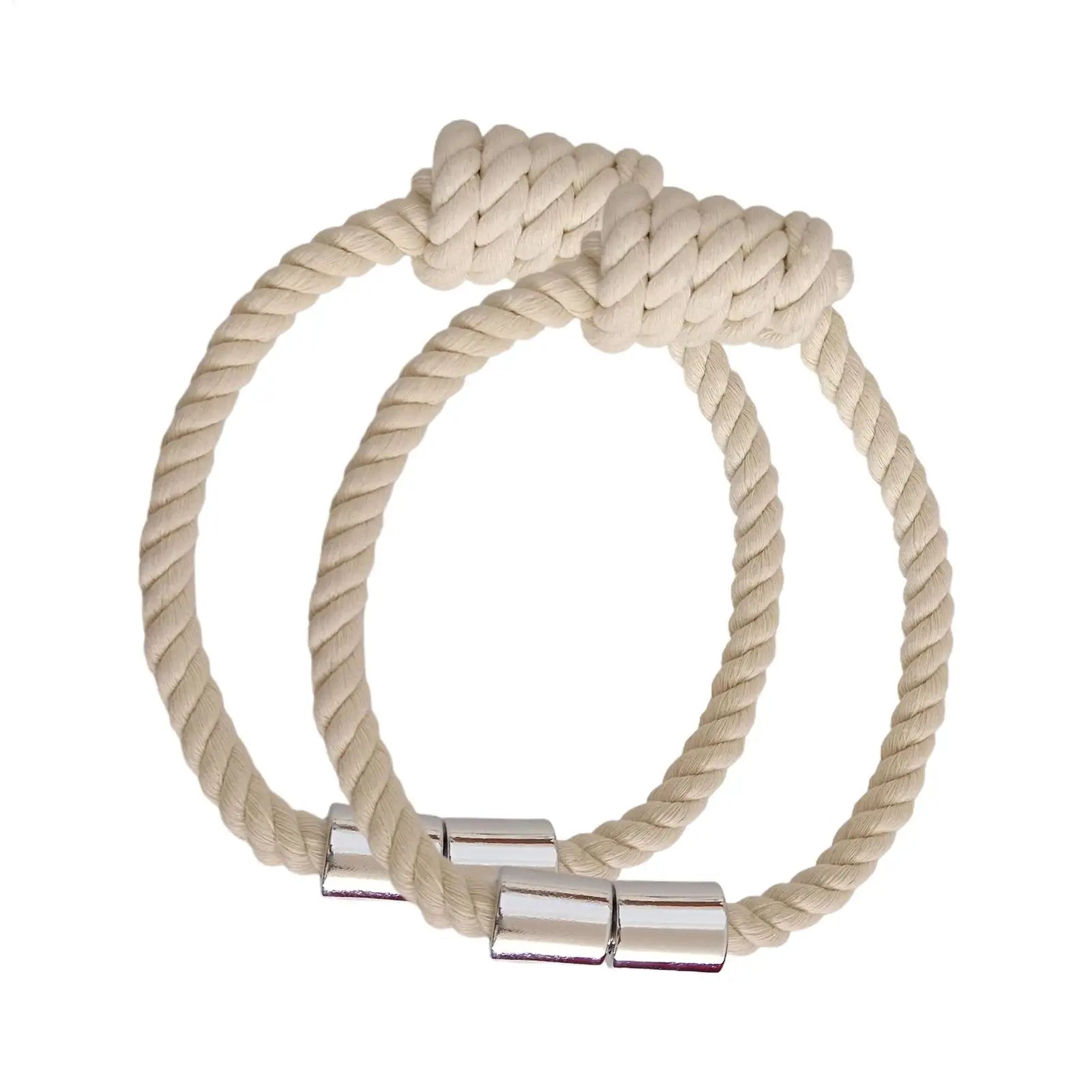 2Pcs Magnetic Curtain Tiebacks Outdoor Elegant Decorative Tie Backs Modern Rope Tiebacks For Drapes Window Curtain Holder Clip Oasis Select