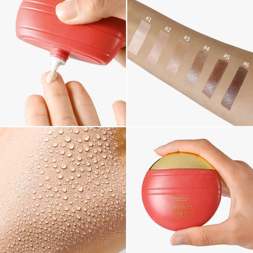 Long-Lasting Buildable Coverage Glow Skin Tint Foundation 6 Colors Natural Look Radiant Finish Beauty Makeup Cosmetic Foundation Oasis Select