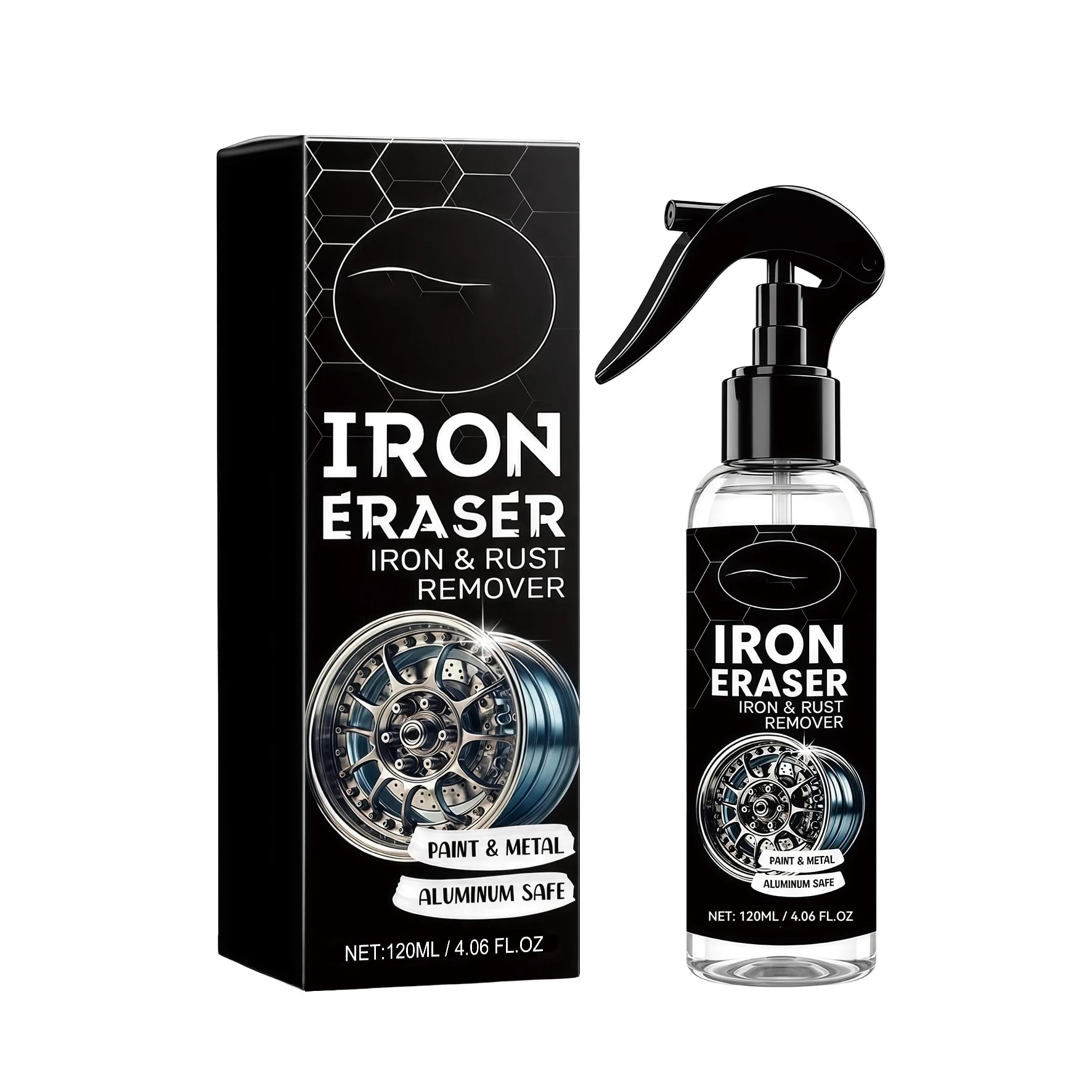 Automobile Rust Cleaner Spray Effective Strong Cleaner For Tire Stains Iron Buildup Restore Shine Car Beauty Cleaning Spray Oasis Select 120ml boxed