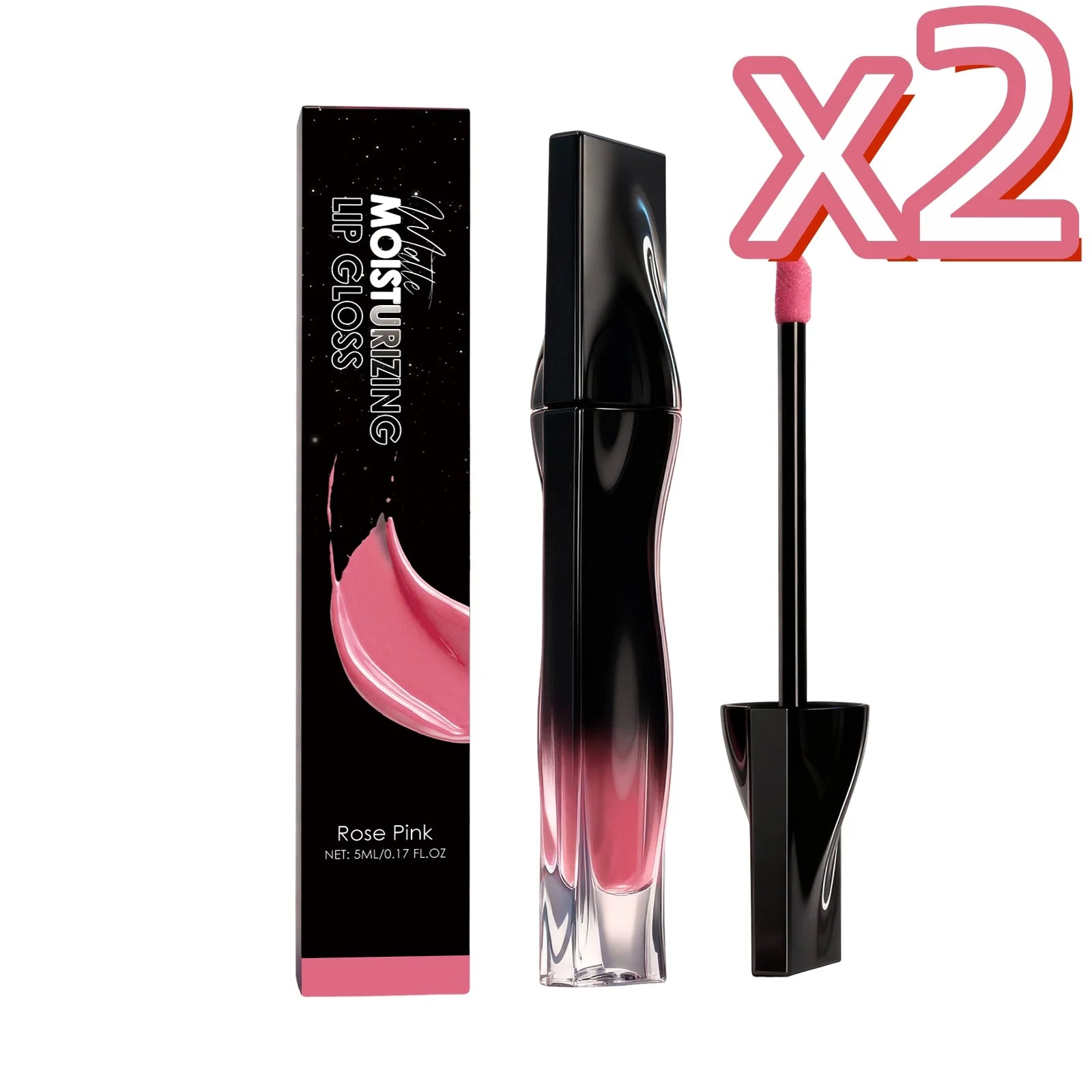 Matte Lip Balm Lipstick – 6 Colors, Long-Lasting & Moisturizing Matte Lipstick Oasis Select Rose Pink X2