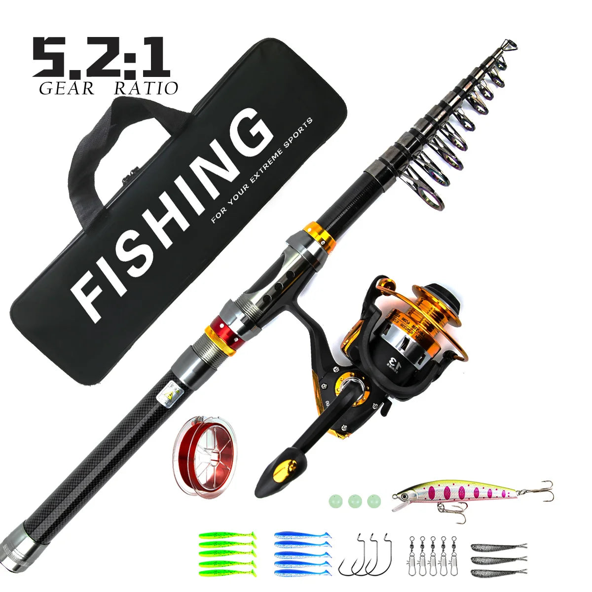 Carbon Road Ya Rod Set Universal Straight Handle Spinning Wheel Fishing Rod Full Range Ya Rod Oasis Select