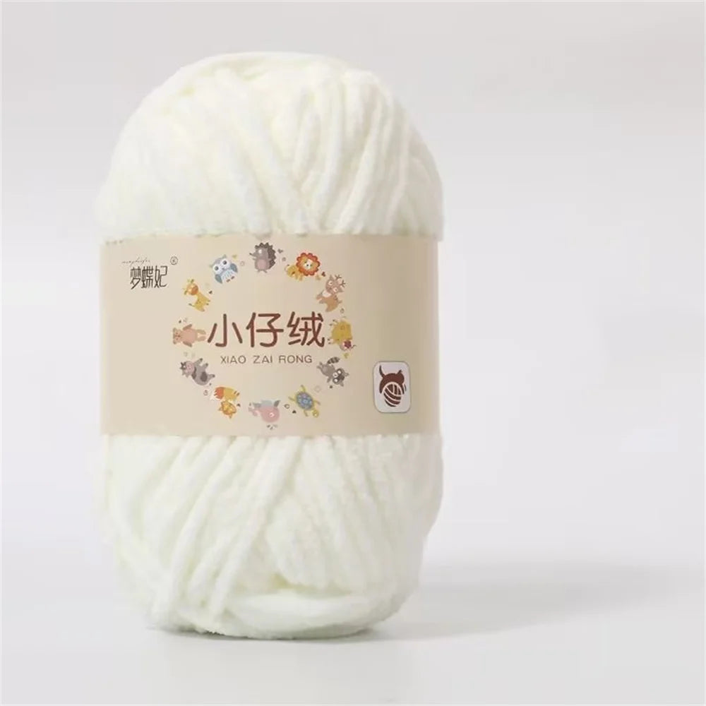50g Milk Cotton Chunky Yarn – Soft Velvet Knitting & Crochet