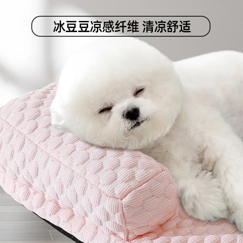 Spring and Summer Dog Cool-feeling Cushions, Sofas, Dog Beds, Cat Beds, Pet Beds, Ice Silk Cat and Small Dog Cushions Oasis Select