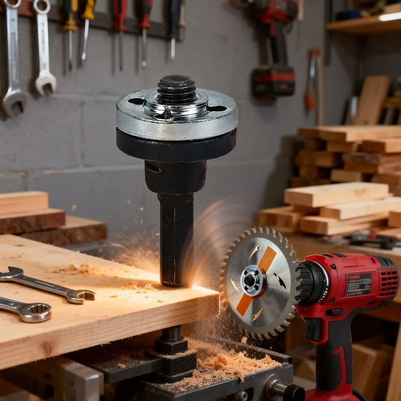 Universal Power Drill Adapter Converts To Cutter Grinder with Flange Nut and Handle Holder for Metal Woodworking Projects Oasis Select