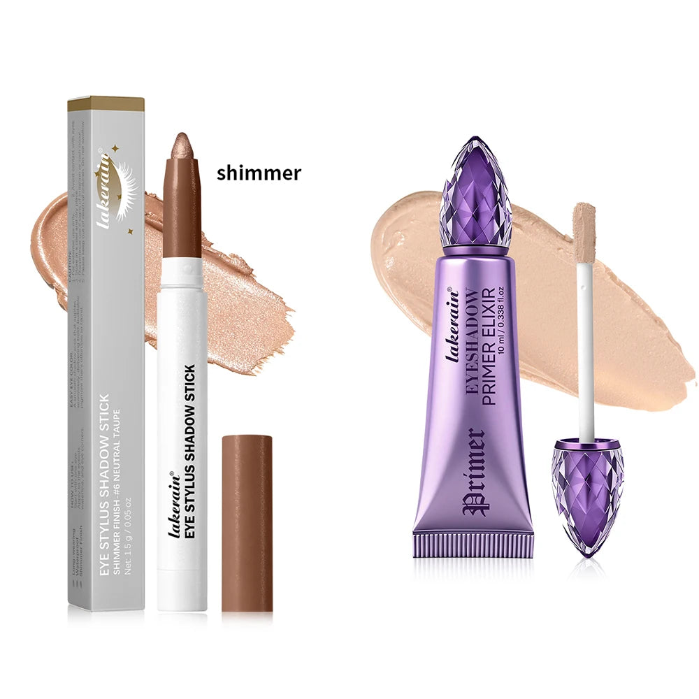 Eyeshadow Primer & Stick Combo Kit Blending Seamlessly Eyes Makeup High Pigmented Eyeshadow Cosmetics Lasting Woman Makeup Oasis Select SET 6