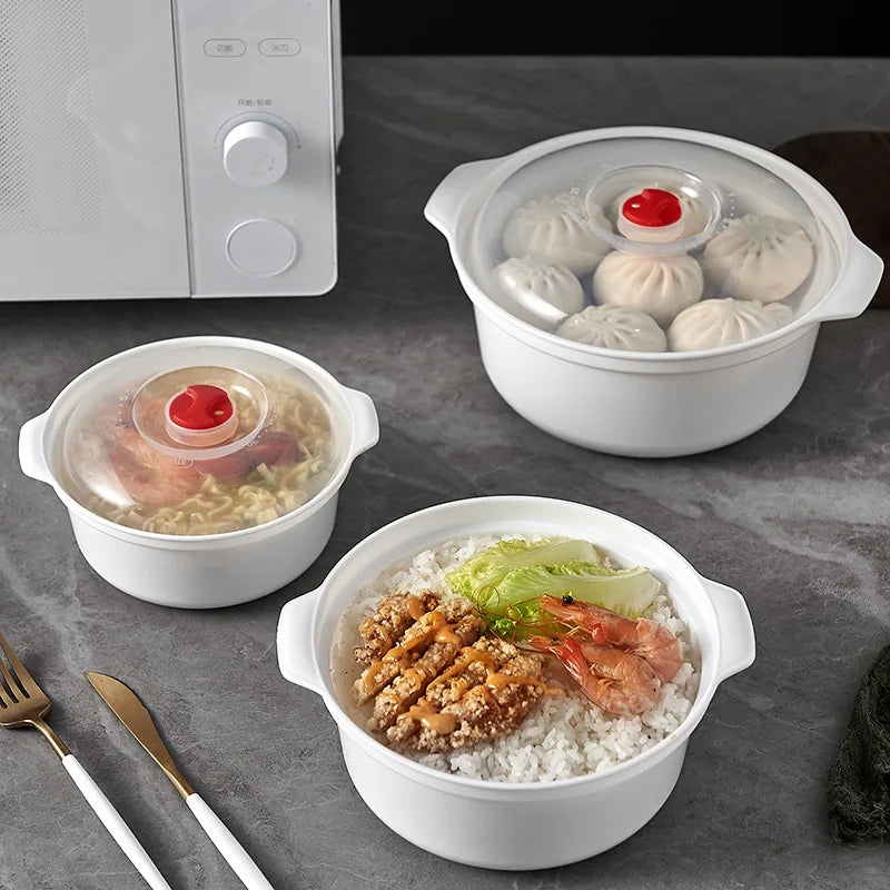BPA-Free Microwavable Heating Bowl with Lid – 1.2L Dishwasher Safe Microwave Heating Bowl Oasis Select