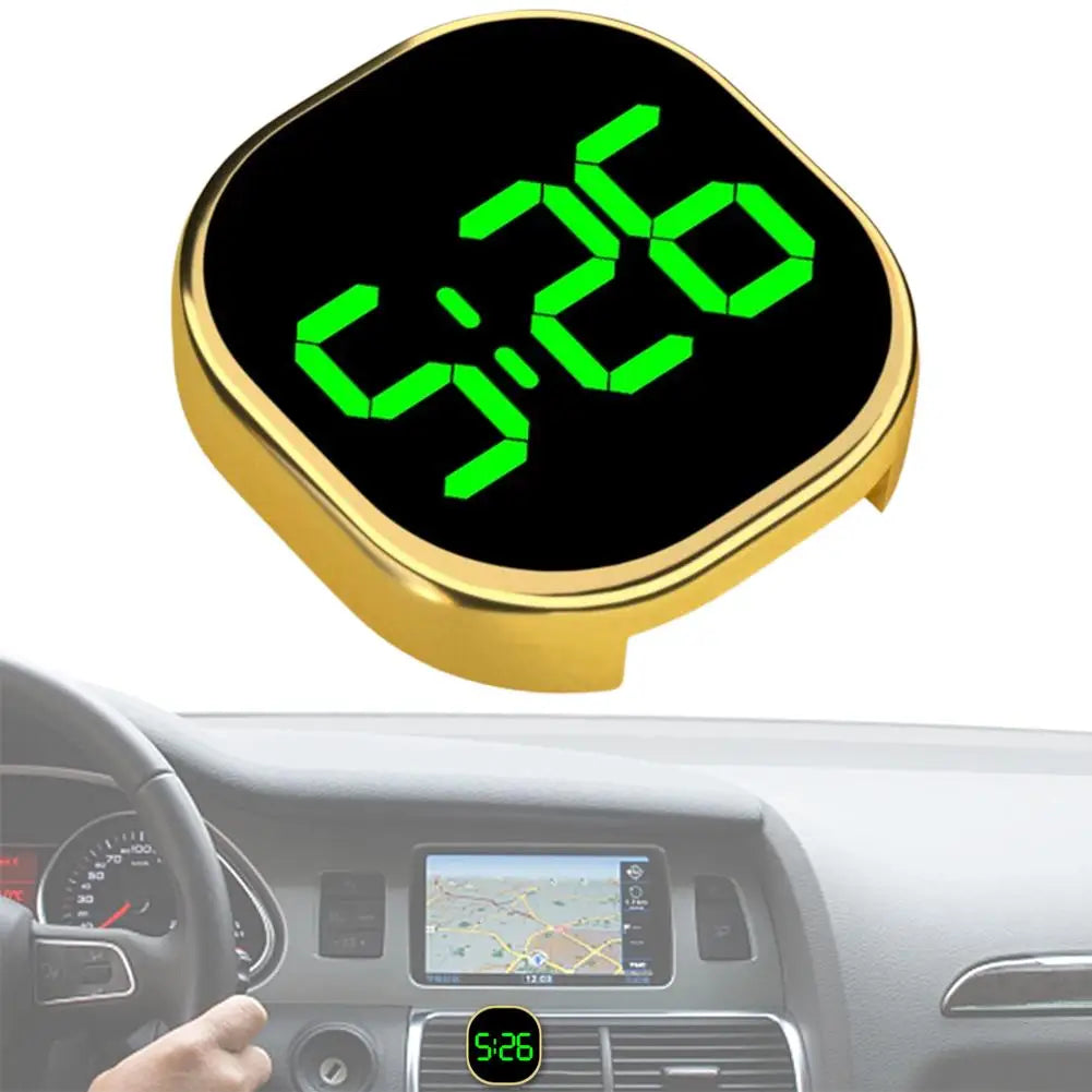 LED Car Electronic Watch Luminous Clocks Dashboard Stick-On Mini Digital Touch-Control Clocks LED Display Auto Ornament Oasis Select