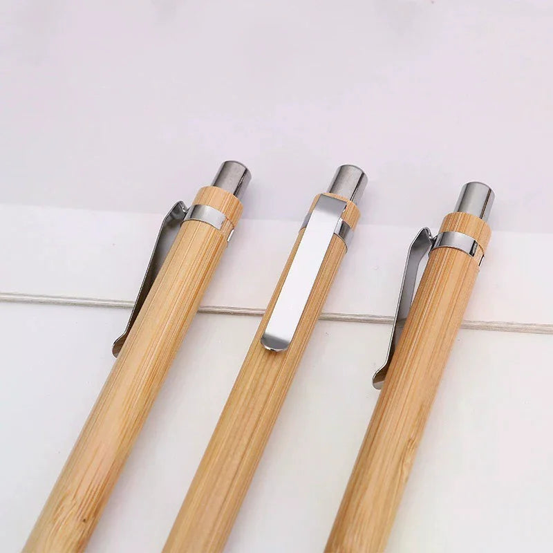 10Pcs Bamboo Ballpoint Pen Stylus Contact Pen Office & School Supplies Pens & Writing Supplies Gifts-Black Ink Oasis Select