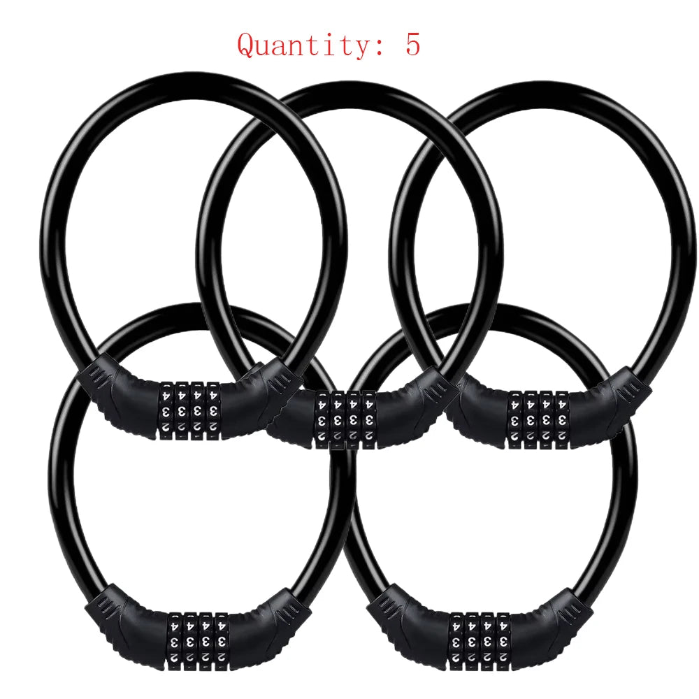 Bike Lock Mountain Bike Portable Security 4-digit Code Bike Lock for Bicycle Motorcycle Scooter Oasis Select N-DCS-0101-5