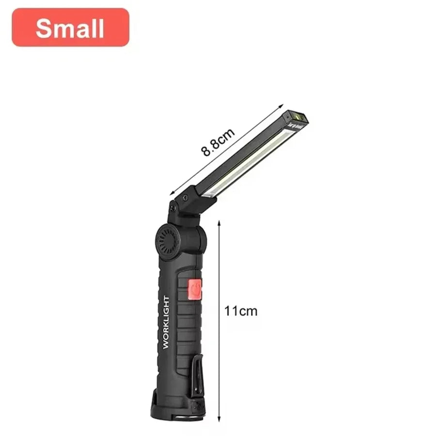 ZHIYU COB LED Work Light – USB Rechargeable L-Shape Flashlight