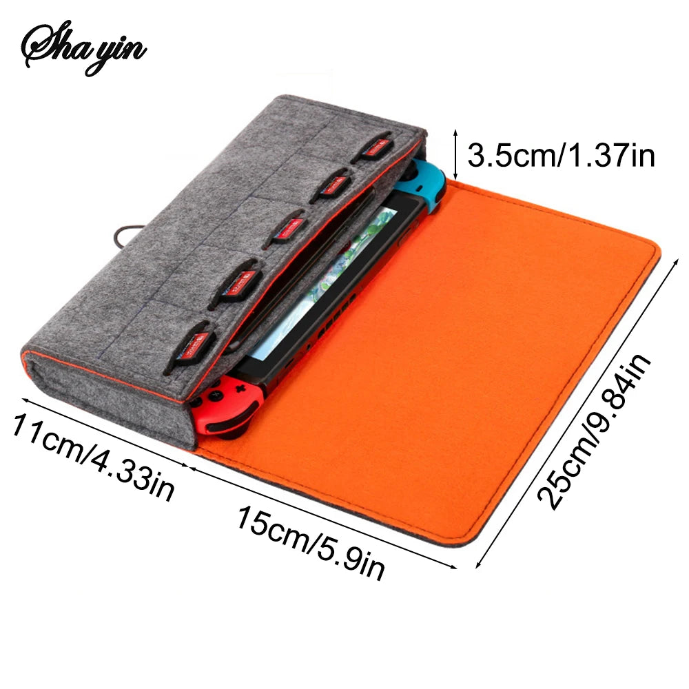 Nintendo Switch Felt Storage Bag | Console, Cards & Cable Case
