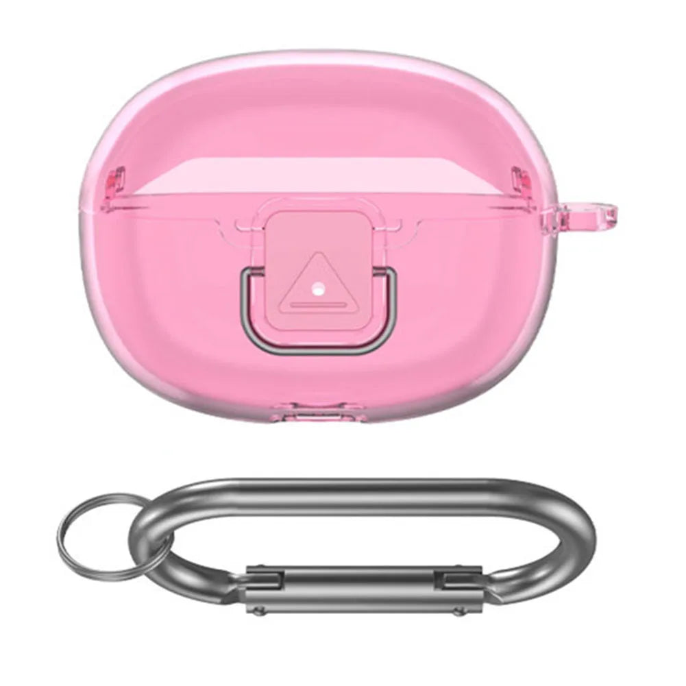 Headset Transparent Silicone Protective Cover Waterproof Stain-Resistant For SHOKZ Open Dots ONE Headset Parts Oasis Select Transparent Pink