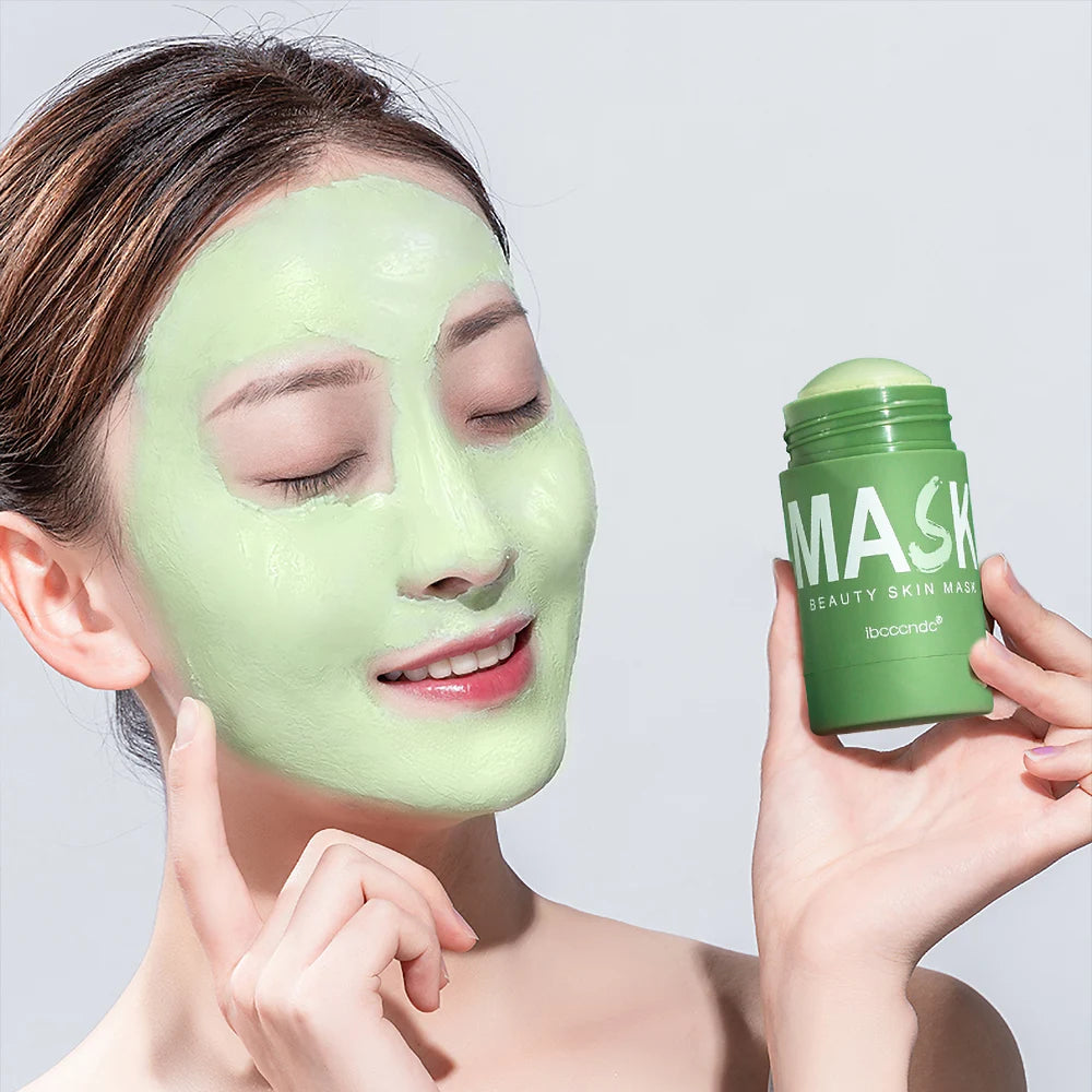 Face Clean Mask Green Tea Cleansing Stick Mask Shrink pores Deep Blackhead Remover facial Cleansing Moisturizing Mask 40g Oasis Select