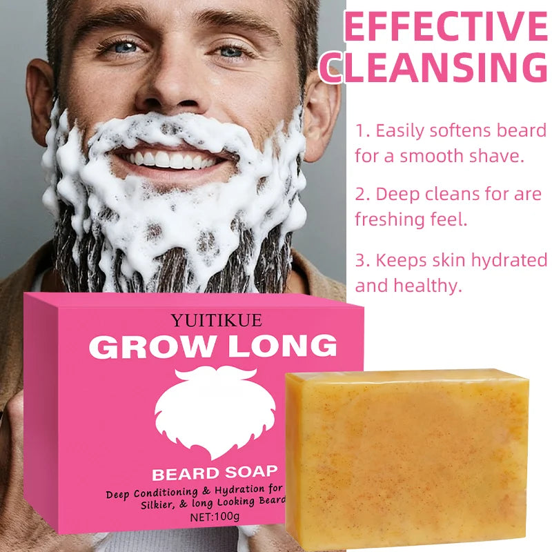GROW LONG Beard Soap 100g – Moisturize, Cleanse & Condition