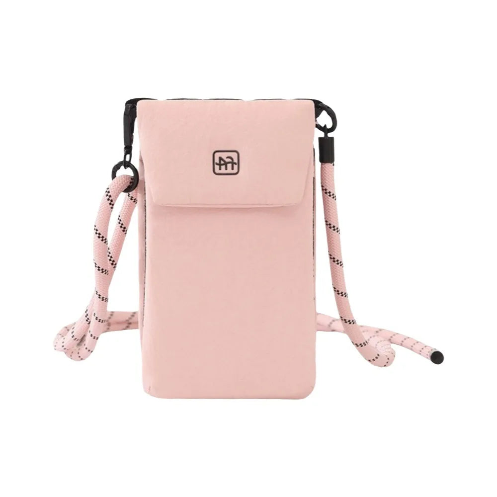Nylon Mobile Phone Bag Waterproof Vertical Storage Crossbody Bag Zipper Closure Lightweight Phone Purse Women's Use Oasis Select Pink