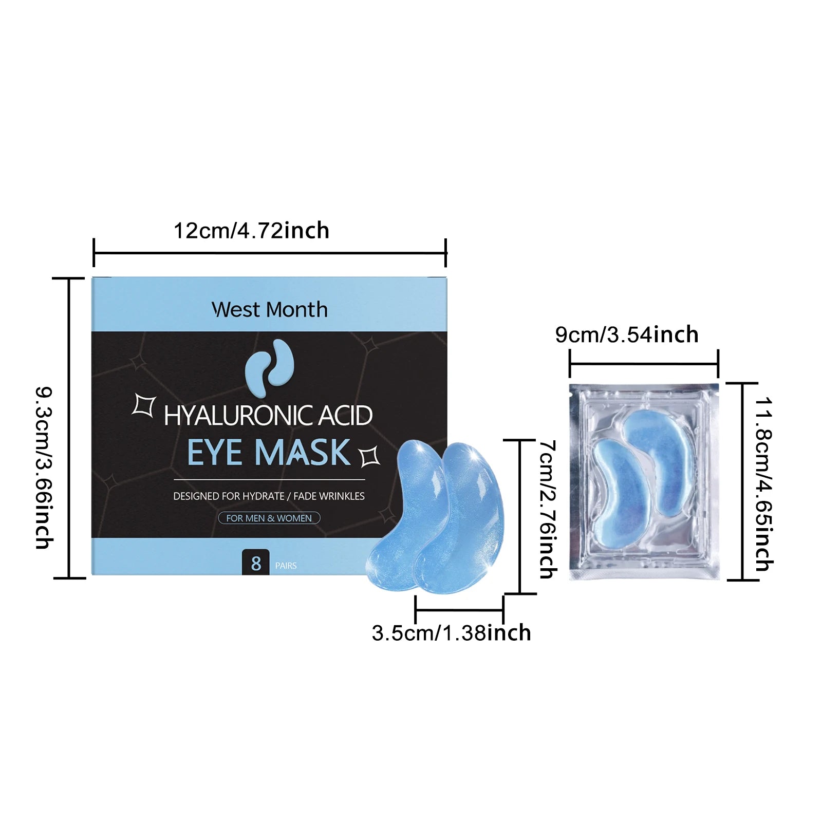 Hyaluronic Acid Eye Mask – Dark Circles, Puffiness & Fine Lines Eye Mask Patches Oasis Select