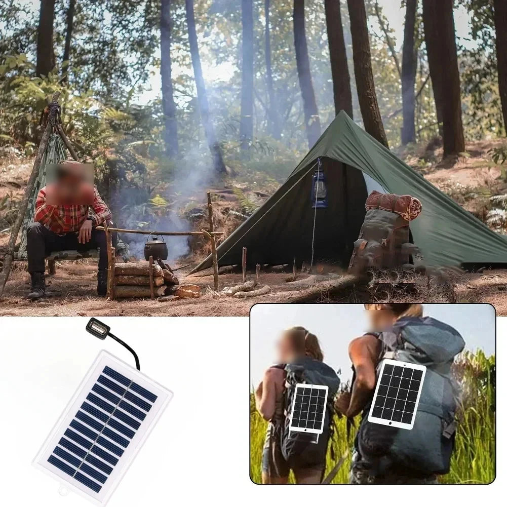 2W 5V Compact Solar Panel with USB Interface for Charging Portable Devices During Extended For Outdoor Stays and Field Work Oasis Select