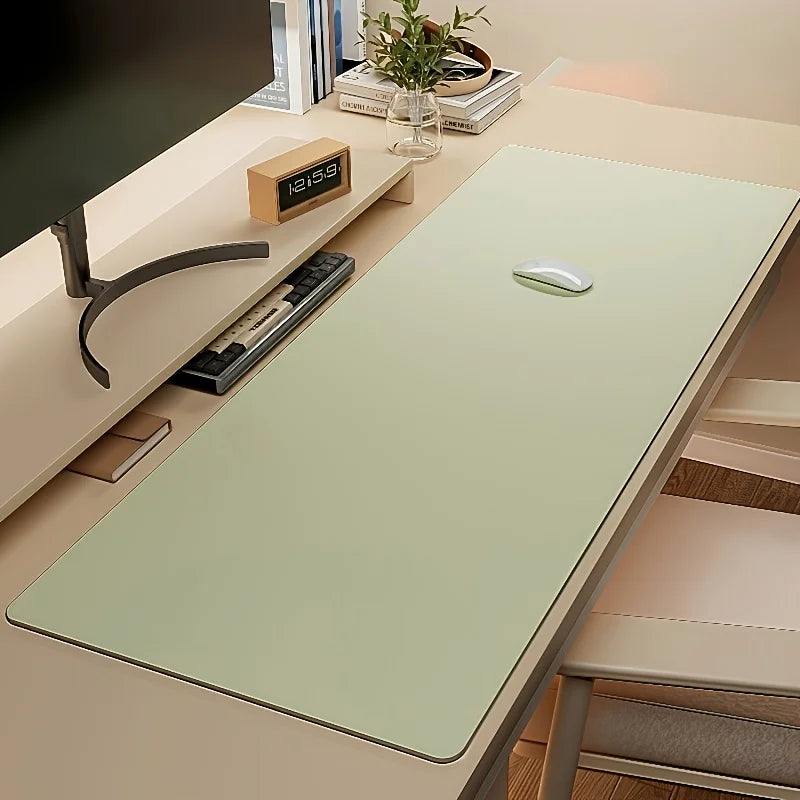 1pc Large Faux Leather Mouse Pad, Non-Slip Waterproof Desk Pad for Office, Easy To Clean Computer Mat Mouse Pads, Gaming Desk Oasis Select