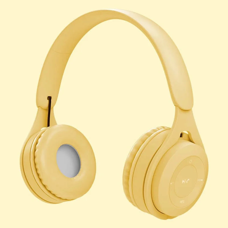 Hifi Sound Bluetooth Headphones Wireless Over-Ear Headsets with Microphone Noise Reduction Comfortable for Travel And Home Use Oasis Select yellow
