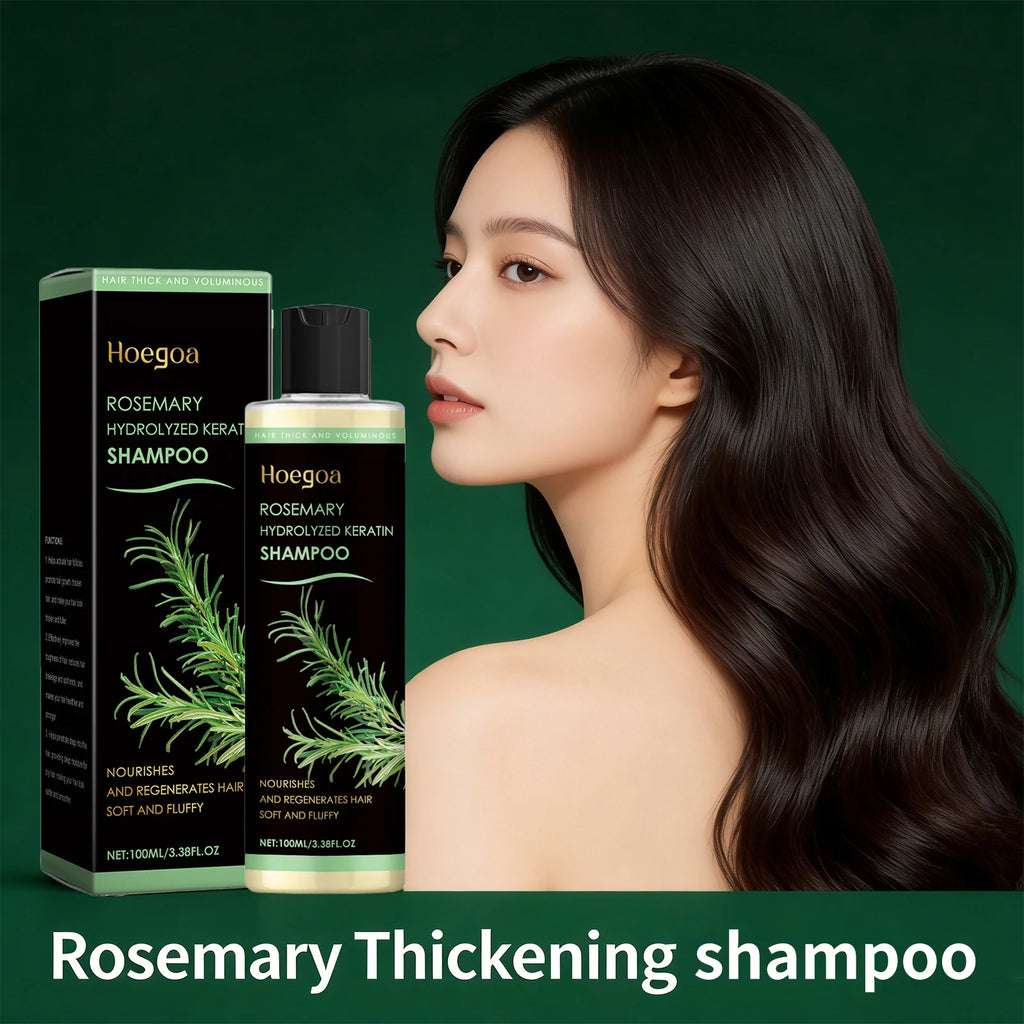 Rosemary Hydrolyzed Keratin Shampoo Nourushes Regenerate Hair Fluffy Oil Control Cleansing Scalp Refreshing Thickening Shampoo Oasis Select