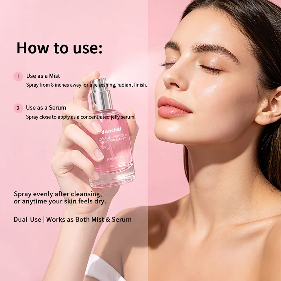 30ml Collagen Peptide Jelly Essence Spray Deep Hydration Moisturizing Skin Care Gel Serum Oasis Select