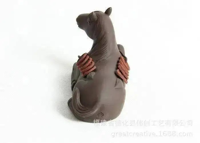 Purple Clay Tea Pet Money Horse Tea Pet, Kung Fu Tea Supplies Oasis Select
