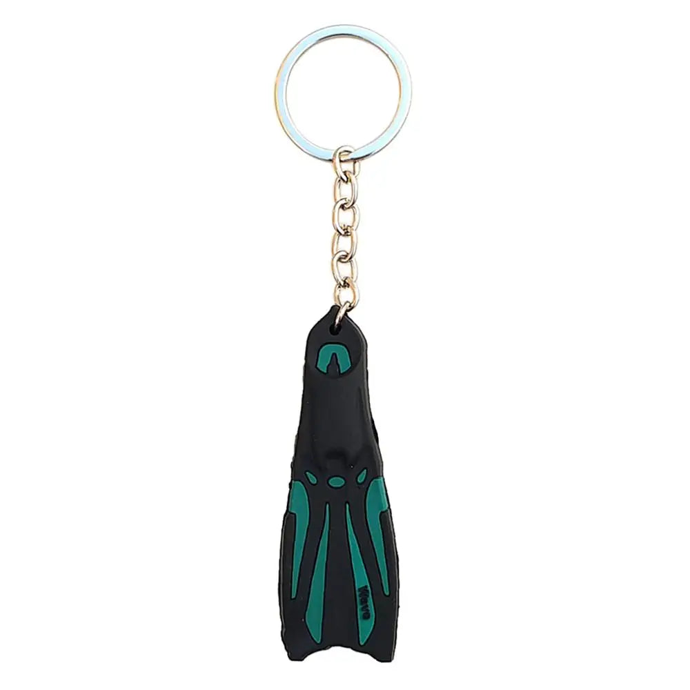Mini Scuba Diving Fin Key Chain KeyChain Flipper Keyring Diver Diving Gift Oasis Select Black Green