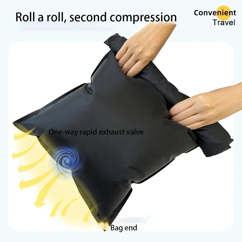 New Reusable Hand Roll Vacuum Bags Space Saver Portable Vacuum Compression Bag Dustproof Luggage Vacuum Storage Bag for Travel Oasis Select