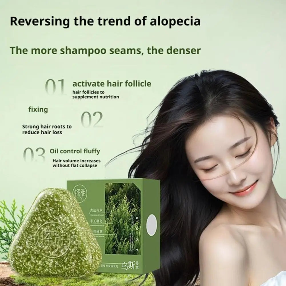 Natural Herbal Hair Growth Soap – Platycladus & Ginseng Herbal Shampoo Bar Oasis Select
