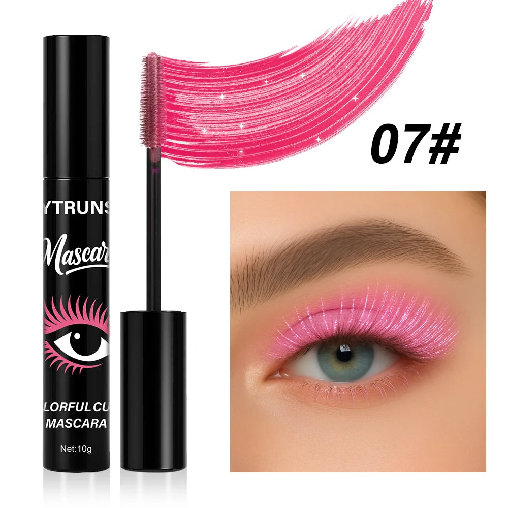 8 Color Glitter Mascara – Waterproof, Lengthening & Volumizing