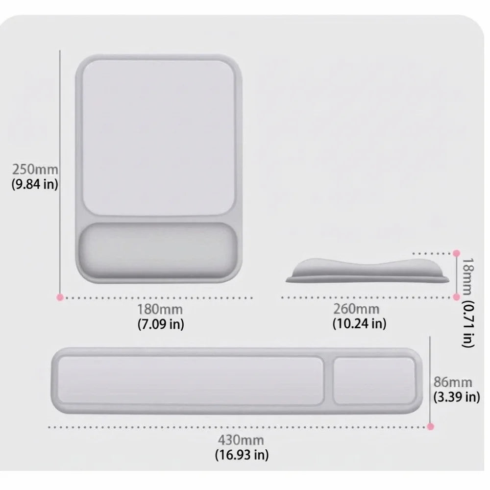 Ergonomic Wrist Rest Mouse Pad Soft Palm Rest Non-Slip Base Hand Pillow Durable Slow Rebound Mouse Mat Office Use Oasis Select