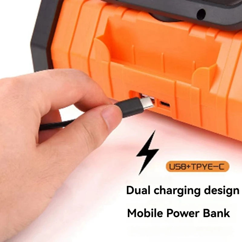 WISH 10000Mah Battery Fan Rechargeable With Hook&Bright LED Light Remote Control Timer Auto Oscillation Cordless Fan Oasis Select