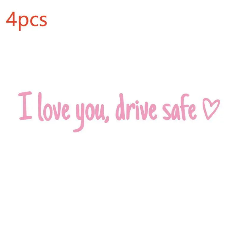 Drive Safe I Love You Rearview Mirror Decal - Waterproof Vinyl Car Mirror Sticker - Driving Safety Reminder Adhesive Oasis Select A4