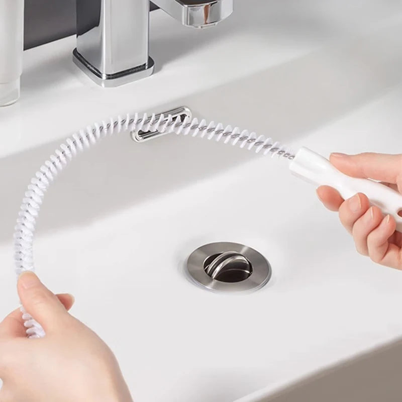 Super Long Flexible Drain Cleaner Pipe Dredging Brush - Bathroom Hair Sewer Sink Cleaning Tool Clog Plug Hole Remover Oasis Select