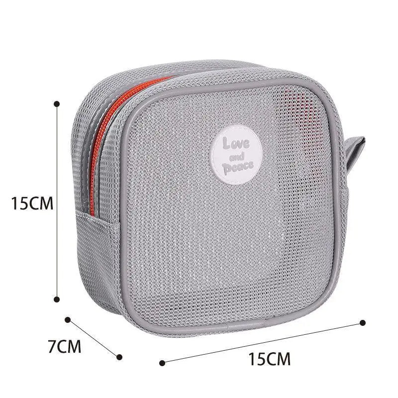 Portable Mesh Cosmetic Bag – Breathable Travel Makeup Pouch Mesh Cosmetic Bag Oasis Select MR-04