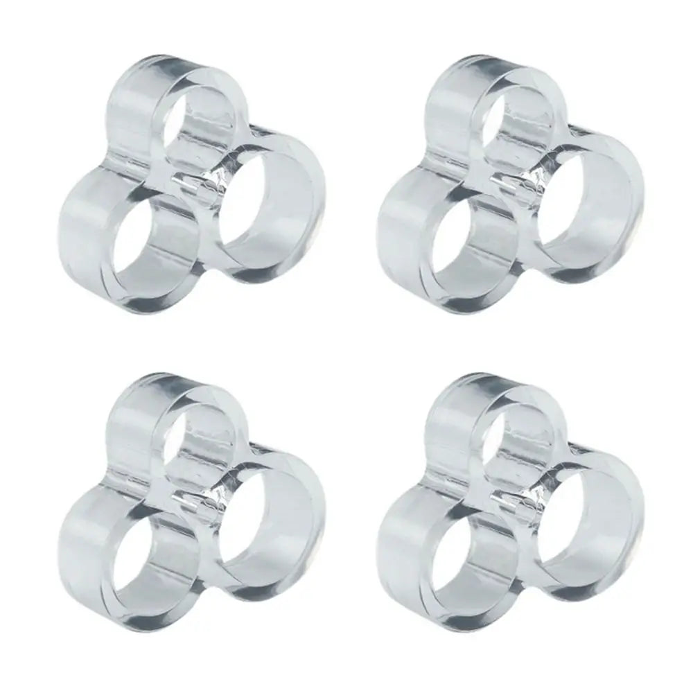 1/4/8PCS PVC Handles Door Stopper Transparent Wall Protector Handle Buffer Pad Punch-free O-shaped Anti-Collision Protected Pad Oasis Select Transparent-4PCS