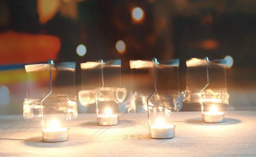 Gold Romantic Rotating Candlesticks Home Christmas Party Decoration Snowman Rotation Spinning Carrousel Tea Light Candle Holder Oasis Select