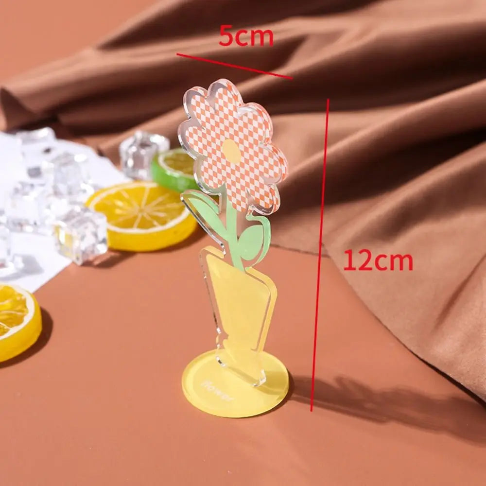 Creative Flower Shaped Photo Clip Card Holder Table Number Holder Note Holder Cute Wedding Party Desktop Decoration Card Clamp Oasis Select style 5