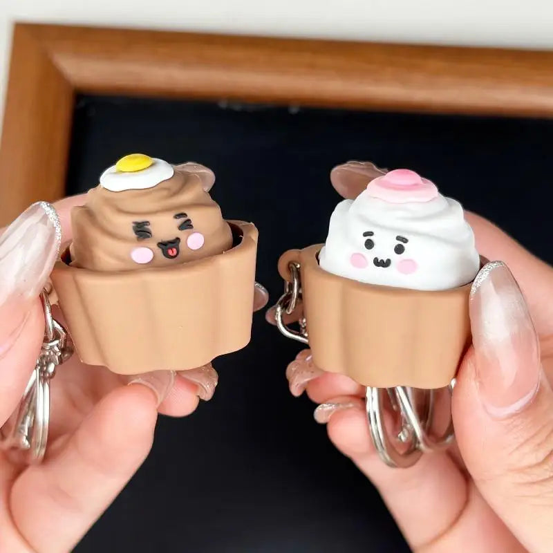 1/2 Pcs Mini Cake Button Fidget Toy, Food Shaped Press Keychain, Cute Backpack Pendant, Creative Gift Oasis Select
