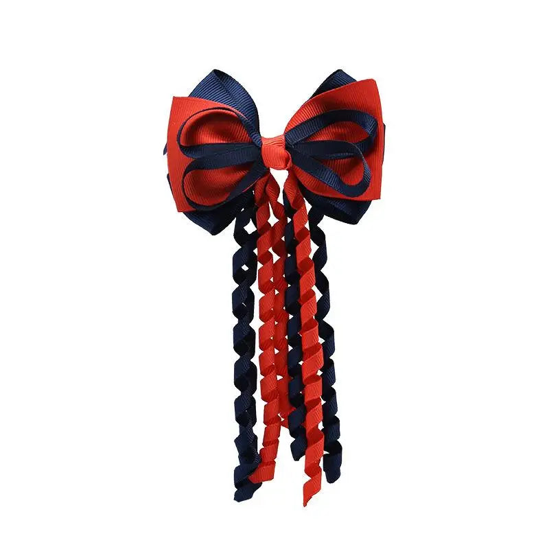 Festival Bow Hair Clips – Curly Ribbon Tassel Hairpins for Girls Hair Bow Clip Oasis Select A5
