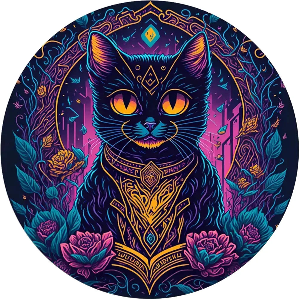Mandala Cat Animal Wooden Puzzle Home Decoration Home Decoration Accessories Oasis Select C A4