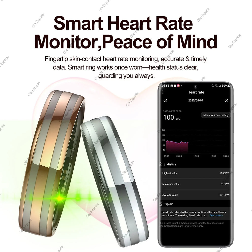 Ola Esporte Smart Ring – Health, Sleep & Multi-Sport Monitor